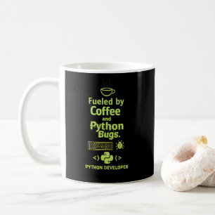 Taza De Café Desarrollador divertido de Python – Alimentado por