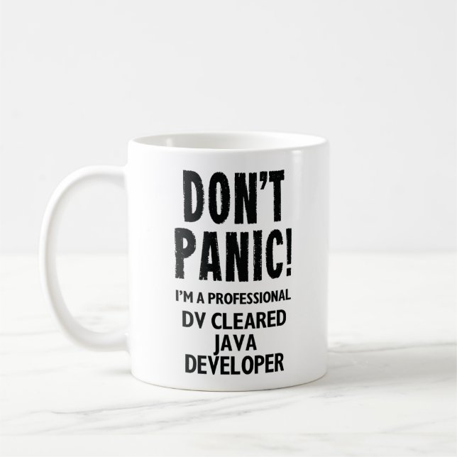 Taza De Café Desarrollador Java de DV Cleared (Izquierda)