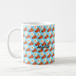 Taza De Café Desayuno Bacon Y Huevo