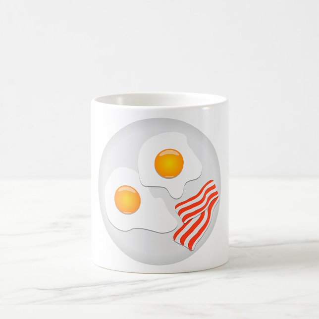 Taza De Café Desayuno de Huevos Fritos y Tocino (Subido por el creador)