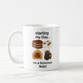 Taza De Café Desayuno Empezando Mi Día Con Una Nota Deliciosa