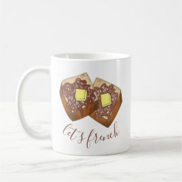 Taza De Café Desayuno francés con mantequilla y jarabe