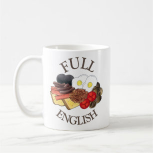 Taza De Café Desayuno inglés completo Reino Unido Cocina britán