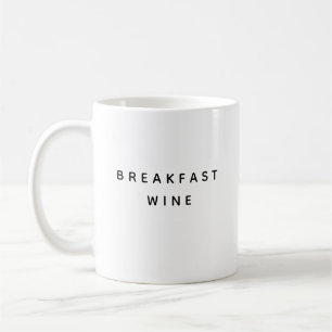 Taza De Café Desayuno moderno y divertida tipografía de cita d
