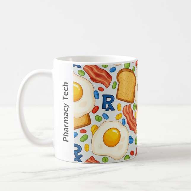 Taza De Café Desayuno personalizado y símbolo de RX Mug farmaci (Izquierda)