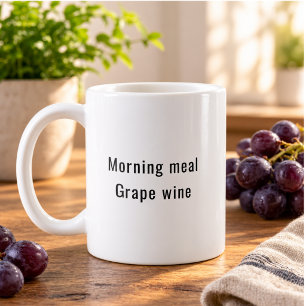 Taza De Café Desayuno Vino de uva Divertido Adorable
