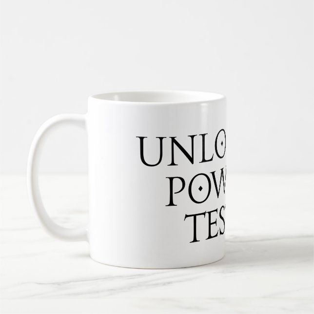 Taza De Café Desbloquear la potencia de las pruebas (Izquierda)