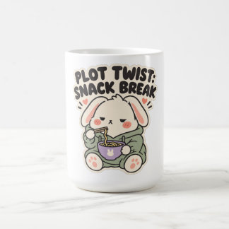 Taza De Café Descanso de Comida Rápida Giro Argumental Conejo d