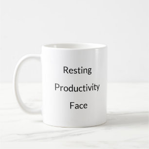 Taza De Café Descanso de productividad cara a café Mug