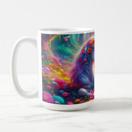 Taza De Café Descanso de unicornio en un bosque encantado
