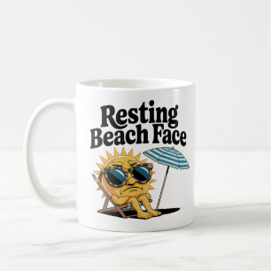 Taza De Café Descanso de vacaciones de sol desordenado frente a