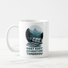 Taza De Café Descanso Fácil Mañana Diseño De Camping