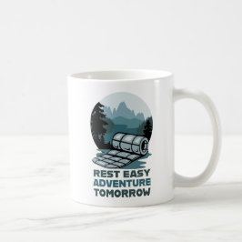 Taza De Café Descanso Fácil Mañana Diseño De Camping