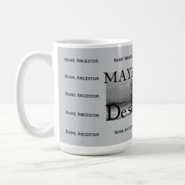 Taza De Café Descendiente w/Room de Mayflower para 14 nombres