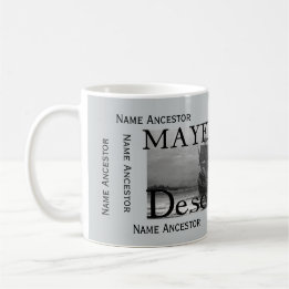 Taza De Café Descendiente w/Room de Mayflower para 8 nombres