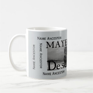 Taza De Café Descendiente w/Room de Mayflower para 8 nombres