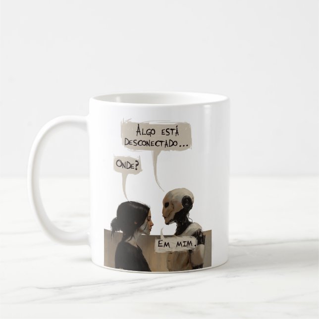 Taza De Café Desconectado (com frase) (Izquierda)