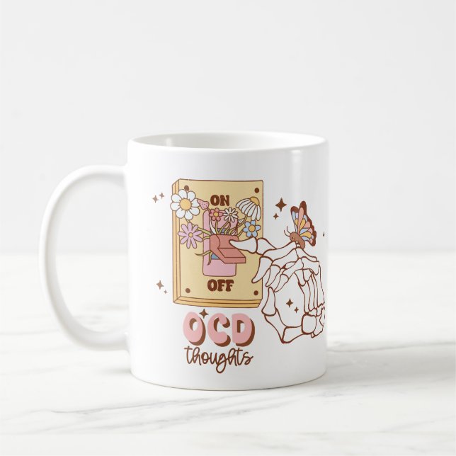 Taza De Café Desconectar Caprichos OCD Diseño Retro Concienciac (Izquierda)
