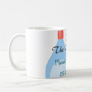 Taza De Café Descorcha el champán azul ducha de novia agregar n