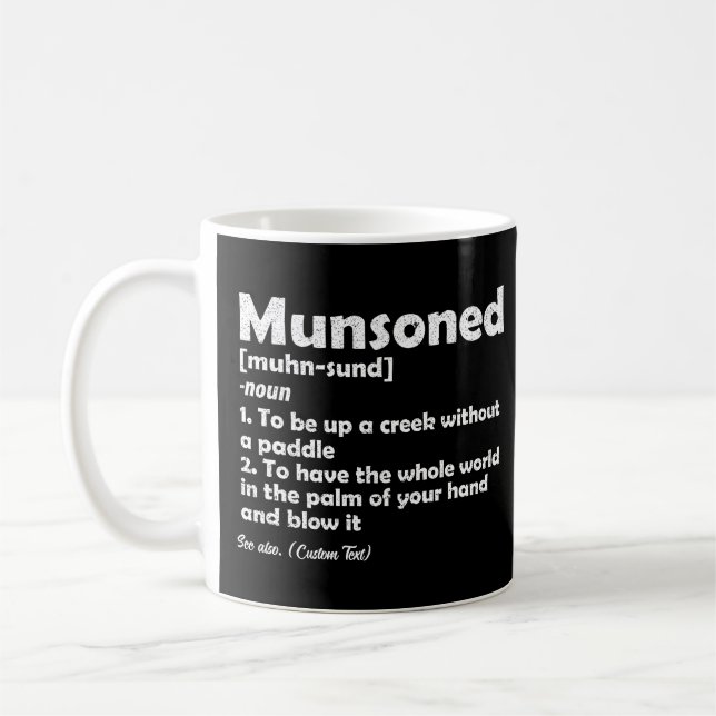 Taza De Café Descripción de definición divertida de Munsoned Pe (Izquierda)