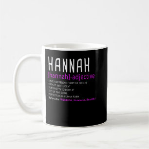 Taza De Café Descripción de nombre personalizado Hannah Premium