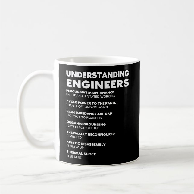 Taza De Café Descripción del regalo de ingeniero divertido para (Izquierda)