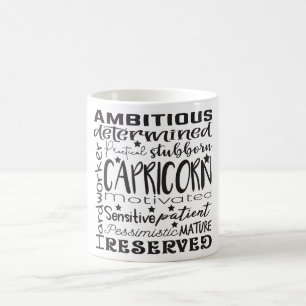 Taza De Café Descripción del Rótulo celestial zodiaco Mug/Capri
