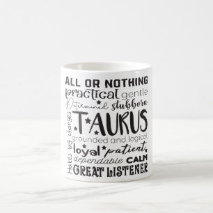 Taza De Café Descripción del Rótulo celestial zodiaco Mug/Tauru