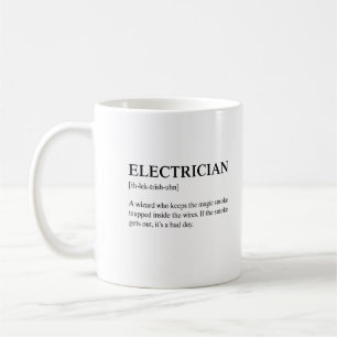 Taza De Café Descripción técnica divertida del electricista