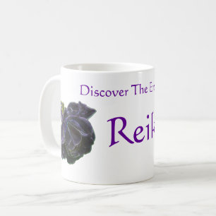 Taza De Café Descubre La Energía De Reiki Rosa Púrpura