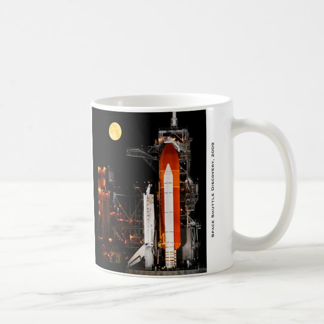 Taza De Café Descubrimiento del transbordador espacial y Luna c (Derecha)