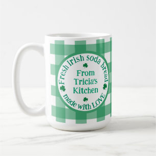 Taza De Café Desde la cocina NAME con amor Verde irlandés a cua