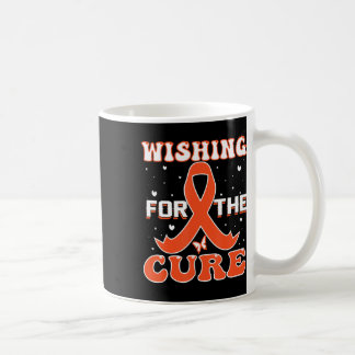 Taza De Café Deseando Concienciación Sobre El Cáncer De La Leuc