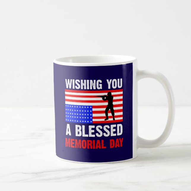 Taza De Café Deseándote Un Bendito Día De Conmemoración-62237 (Derecha)