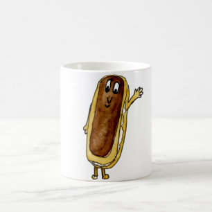 Taza De Café Desee un arte peculiar divertido del Eclair de