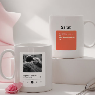 Taza De Café Desenvolver el amor: regalo para Val de parejas in