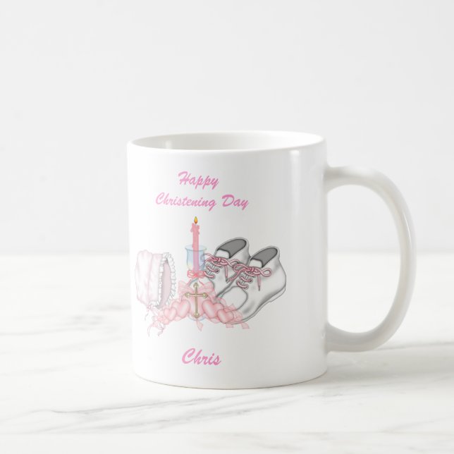 Taza De Café Deseo del bautizo de los chicas (Derecha)