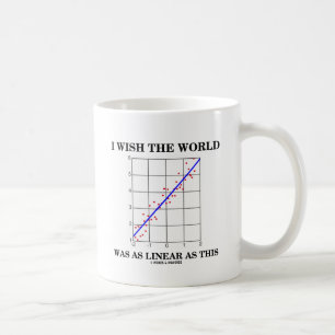 Taza De Café Deseo que el mundo fuera tan linear como esto (los