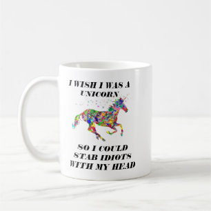Taza De Café Deseo que fuera un unicornio