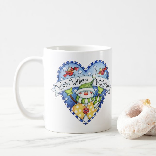 Taza De Café Deseos cálidos de invierno (Con donut)