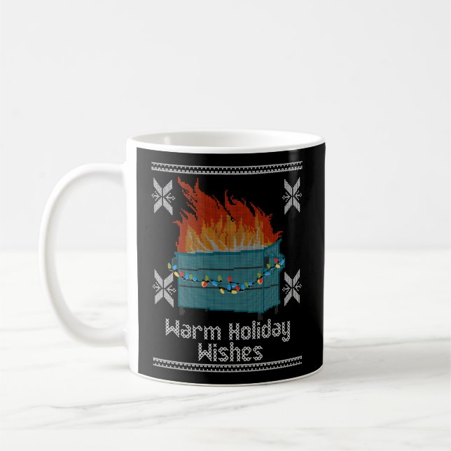 Taza De Café Deseos Cálidos Feo Fuego De Basura (Izquierda)