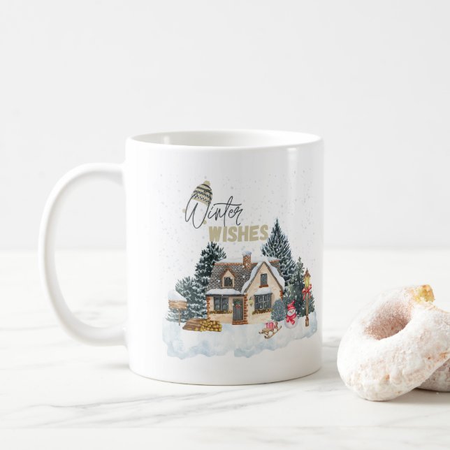 Taza De Café Deseos de Invierno (Con donut)