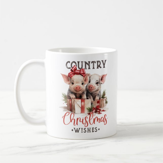 Taza De Café Deseos de los Navidades de país (Izquierda)