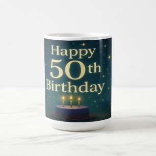 Taza De Café Deseos estrellados: Feliz 50