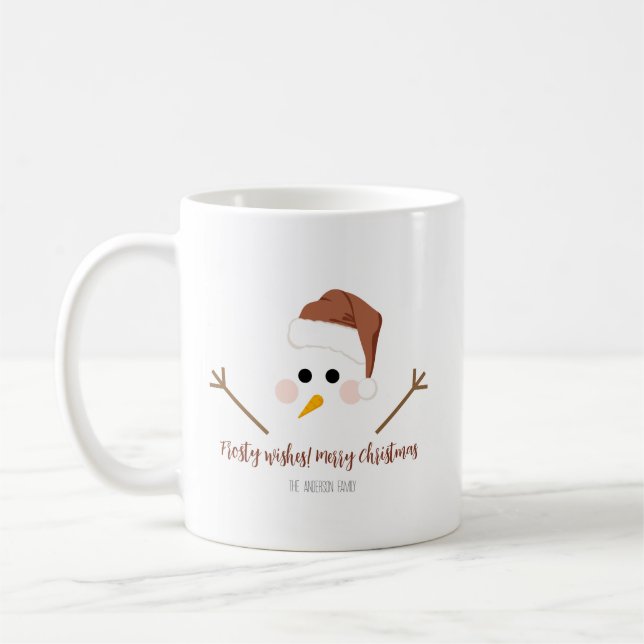 Taza De Café ¡Deseos fríos! Feliz Navidad Mug (Izquierda)
