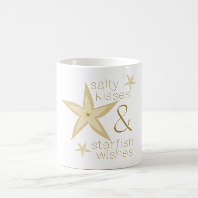 Taza De Café Deseos salados de las estrellas de mar de los (Centro)