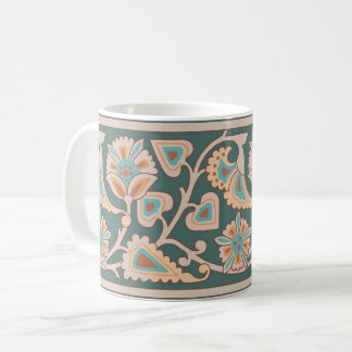 Taza De Café Desert Crepúsculo Art Nouveau Café Floral Mug