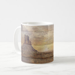 Taza De Café Desert Landscape Monument Valley And Cloudy Sky