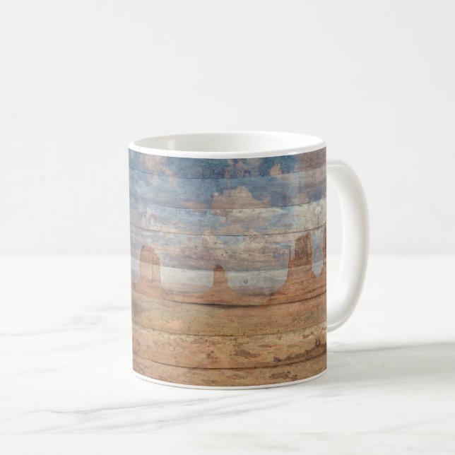 Taza De Café Desert Landscape Sandstone Buttes And Heavenly Sky (Anverso derecho)