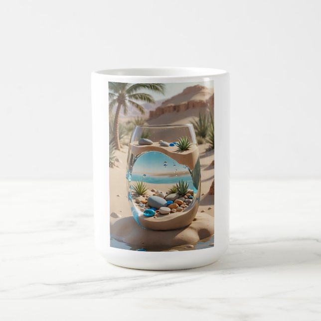 Taza De Café Desert Oasis Glass Mug (Centro)